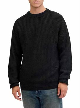 Camiseta Jersey Jack and Jones Kaito preto para homem.