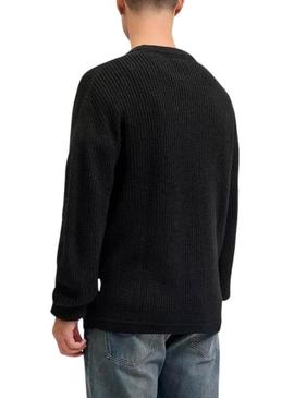 Camiseta Jersey Jack and Jones Kaito preto para homem.