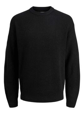 Camiseta Jersey Jack and Jones Kaito preto para homem.