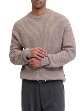 Camisa Jack and Jones Kaito bege para homens.