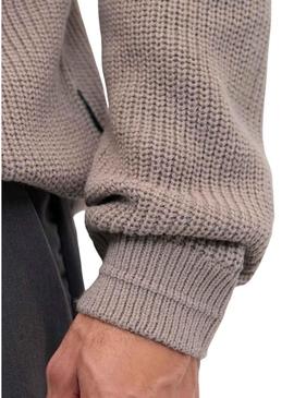 Camisa Jack and Jones Kaito bege para homens.