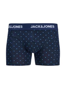 Pack de cuecas Jack and Jones Anthony azul para homens.