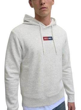 Moletom Jack and Jones cinza para homem.