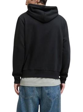 Moletom Jack and Jones preto para homem.