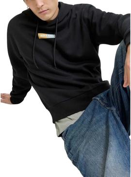 Moletom Jack and Jones preto para homem.