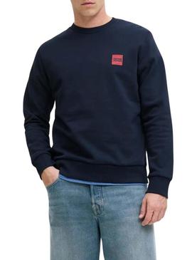 Moletom Jack and Jones Brandy azul marinho para homem