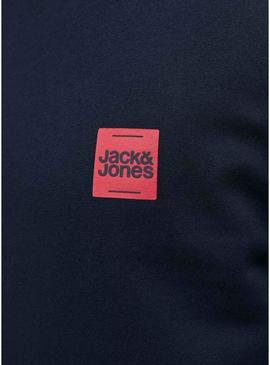 Moletom Jack and Jones Brandy azul marinho para homem