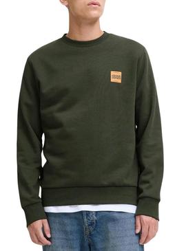 Moletom Jack and Jones Brandy verde para homem.