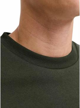 Moletom Jack and Jones Brandy verde para homem.