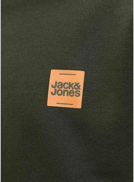 Moletom Jack and Jones Brandy verde para homem.