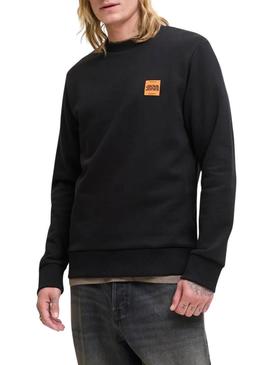 Moletom Jack and Jones Brandy preto para homens