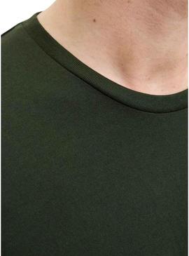 Camiseta Jack and Jones Brandy verde para homem.