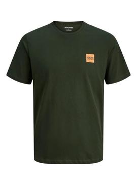Camiseta Jack and Jones Brandy verde para homem.