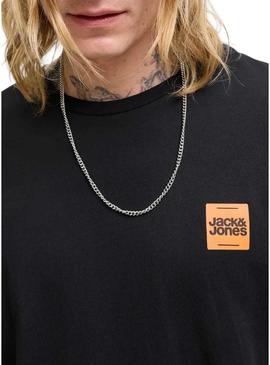 Camiseta Jack and Jones Brandy preta para homem.
