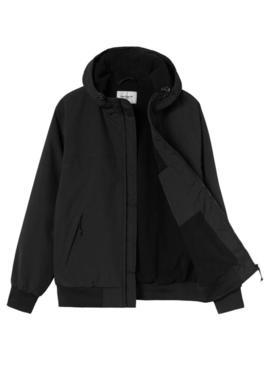 Casaco Carhartt Sail com capuz preto para homens.