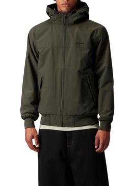 Jaqueta Carhartt Sail com capuz verde para homem