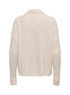 Camisa de malha Only Talio bege para mulher