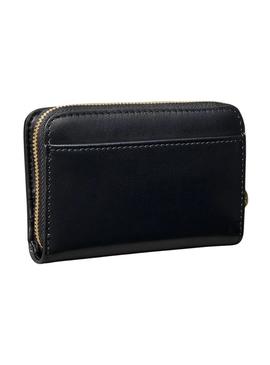 Carteira Calvin Klein média com aba preta para mulher.