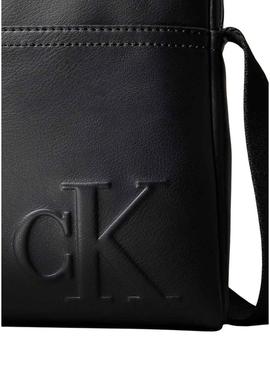 Bolsa Calvin Klein reporter com logotipo preto para homem