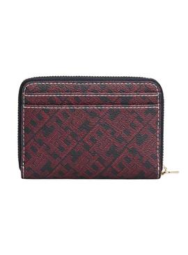 Carteira Tommy Hilfiger Ícone estampa monograma marinha para mulher.