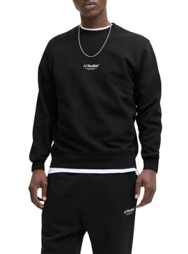 Moletom Jack and Jones Soho JJ Studios preto para homem.