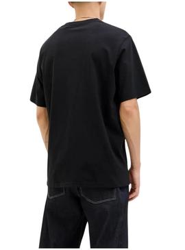 Camiseta Jack and Jones Soho preta para homem.