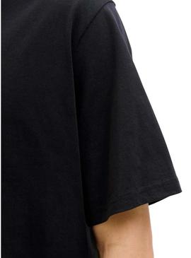 Camiseta Jack and Jones Soho preta para homem.