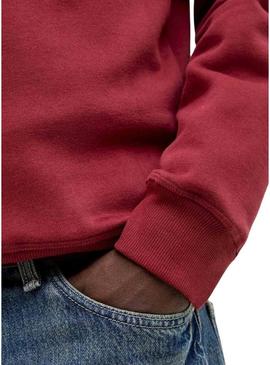 Moletom Jack and Jones Bleecker vermelho para homem.