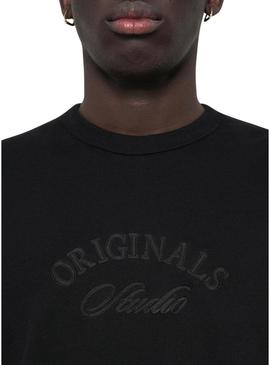 Moletom Jack and Jones Bleecker preto para homem.
