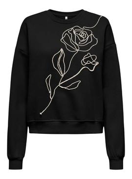 Moletom Only Elisanna preto para mulher