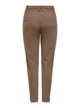 Calça de cotelê Only Poptrash Lias camel para mulher
