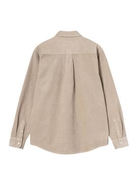 Camisa de cotelê Carhartt Madison bege para homem.