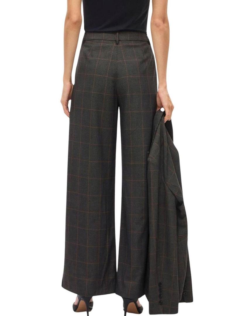 Calças xadrez estampadas Vila Vifalte para mulher.