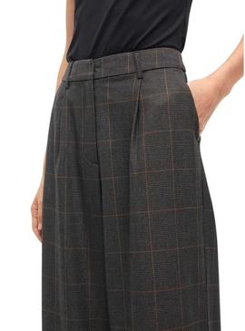 Calças xadrez estampadas Vila Vifalte para mulher.