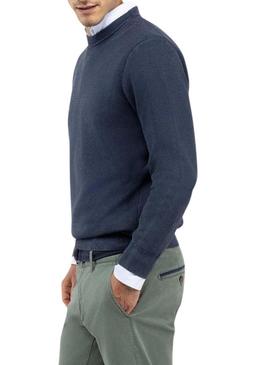 Camisola de estrutura Garment Dyed azul El Ganso para homem.