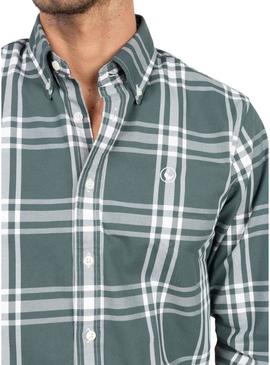 Camisa El Ganso estampado de cuadros Brit verde para homem.