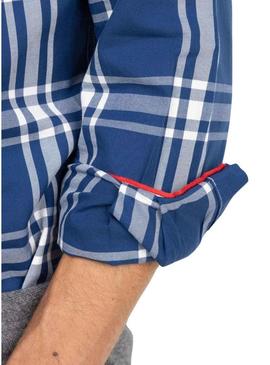 Camisa El Ganso xadrez Brit azul para homens.