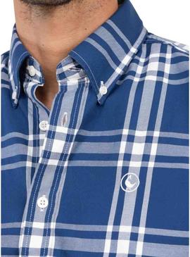 Camisa El Ganso xadrez Brit azul para homens.