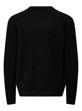 Camisa de mangas compridas preta mesclada Only and Sons Michael para homem.