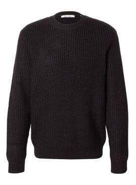 Camisola Jersey Only and Sons Rolf Relaxada preta para homem.