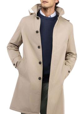 Trench coat El Ganso acolchado bege para homens.