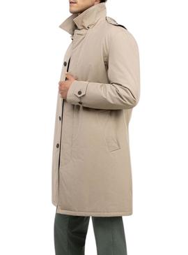 Trench coat El Ganso acolchado bege para homens.