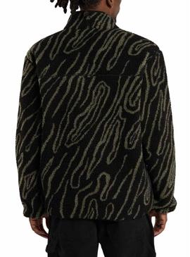 Forro Polar Dickies Mount Hope estampado preto para homem.