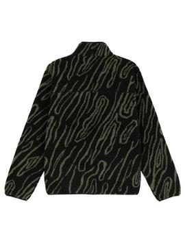 Forro Polar Dickies Mount Hope estampado preto para homem.