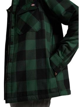 Camisa de camisa Dickies Sacramento verde e preta para homens