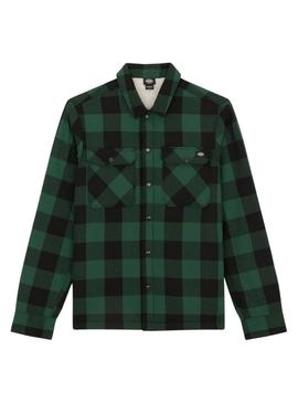 Camisa de camisa Dickies Sacramento verde e preta para homens