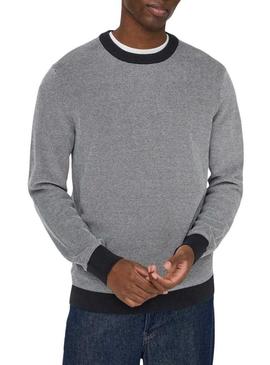 Camisola Only and Sons Tap marinho para homem