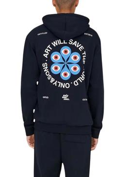 Moletom Only and Sons Ceres Claude preto para homem.