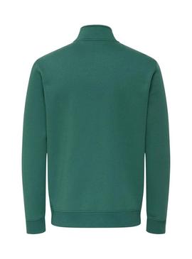 Moletom Only and Sons Ceres com fecho de correr verde para homem