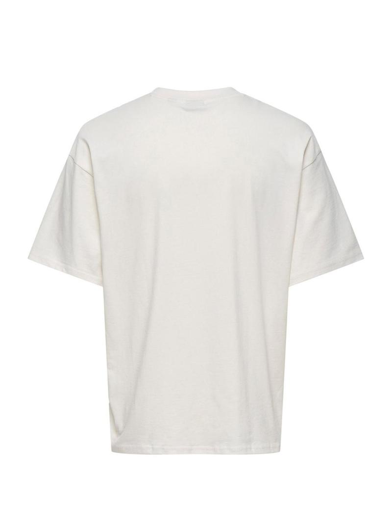 Camiseta Only and Sons Kyrie branca para homem